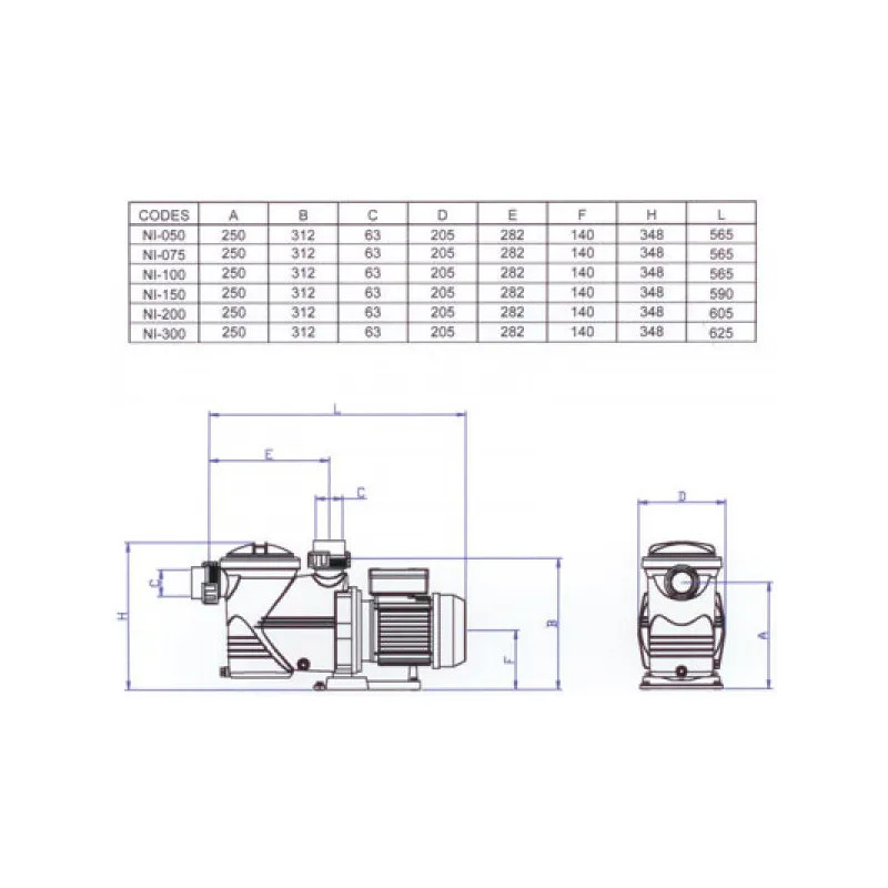 Pompe Filtration Astral Niagara 1cv Monophasé - RECONDITIONNÉE