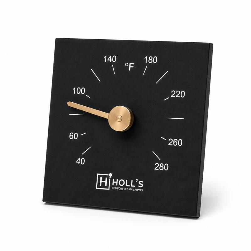 Sablier ou Thermomètre Sauna Holl's - Onyxia Black