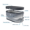 NetSpa Järvi Ice Bath avec Chiller - Bain Froid 2 Places