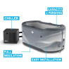 NetSpa Järvi Ice Bath avec Chiller - Bain Froid 2 Places
