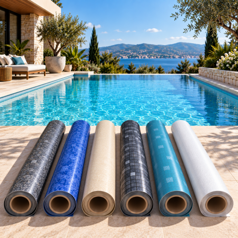 Liner PVC armé 150/100ème ELBE Pearl – Effet nacré