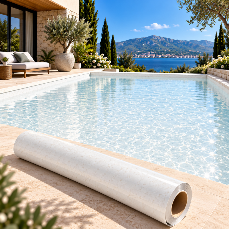 Liner PVC armé 150/100ème ELBE Pearl – Effet nacré
