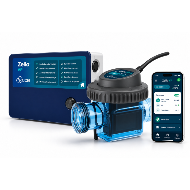 Électrolyseur de sel CCEI Zelia VP connecté WiFi