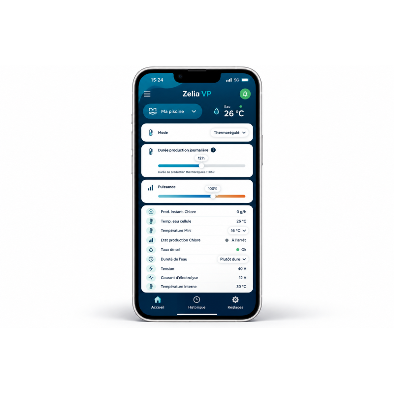 Électrolyseur de sel CCEI Zelia VP connecté WiFi