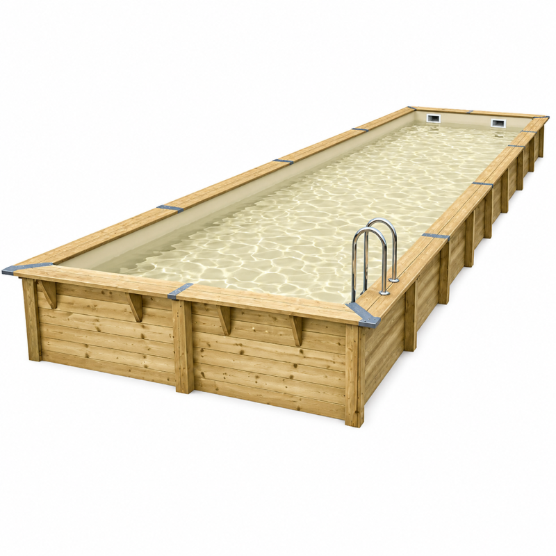 Piscine bois Ubbink Linéa 350 x 1550 – Kit complet
