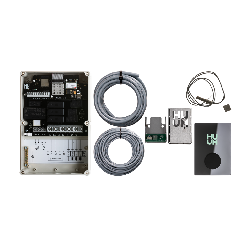 Télécommande HUUM WiFi Glass Black pour sauna connecté