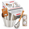 Kit accessoires sauna vapeur | Seau et louche inox