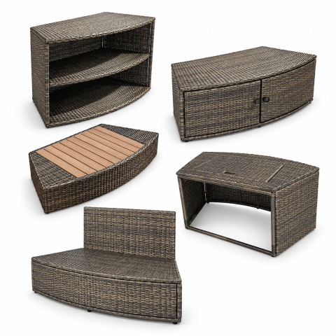 Mobilier spa NetSpa Octopus 165 Wellness – 5 modules