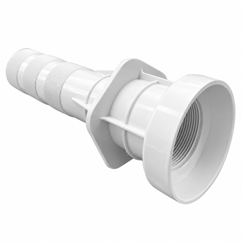 Traversée de paroi 30 cm pour buse liner blanc