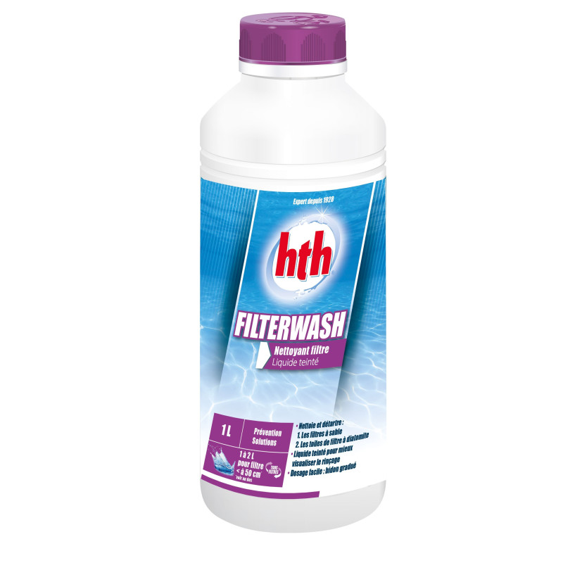 HTH Filterwash liquide nettoyant filtres à sable piscine 1 litre