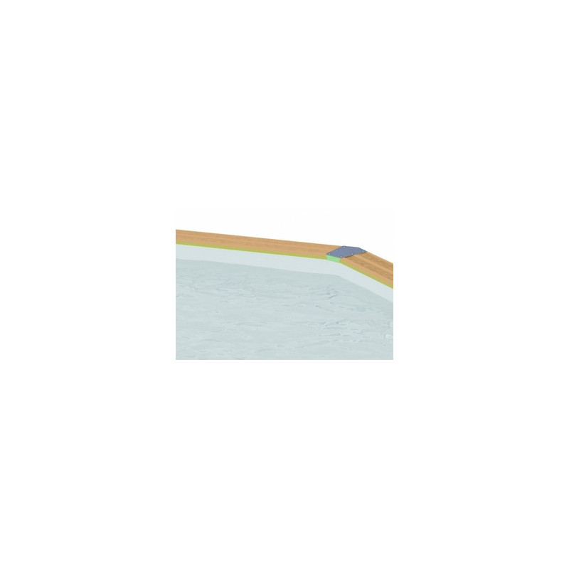 Piscine bois Ubbink Linéa 500 x 800 liner gris