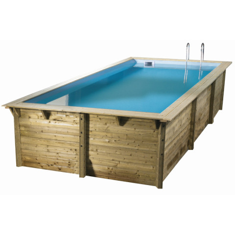 Piscine Bois Ubbink Azura 350 x 505 Avec liner bleu