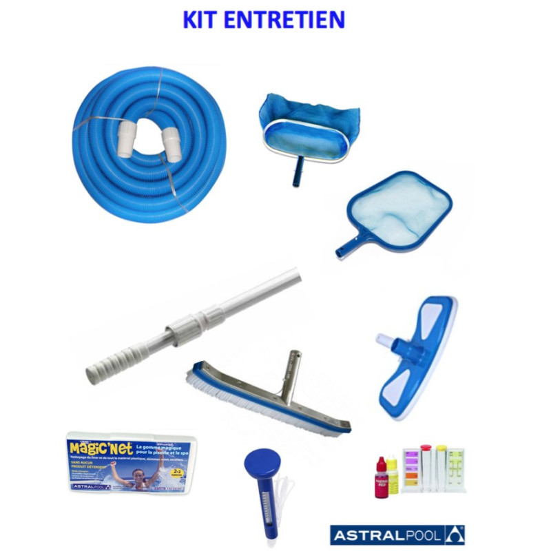 Kit construction Piscine béton (Enduite, Peinte, Carrelée), éclairage à LED blanche et coffret 100 V.A.