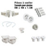 Kit construction béton / Liner éclairage à LED blanche et coffret 100 V.A.