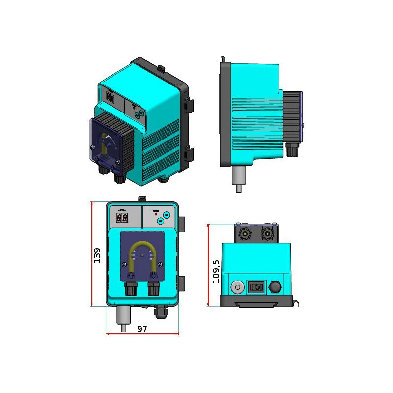 Pompe Péristaltique regulation de pH MP1 Speedy Redox