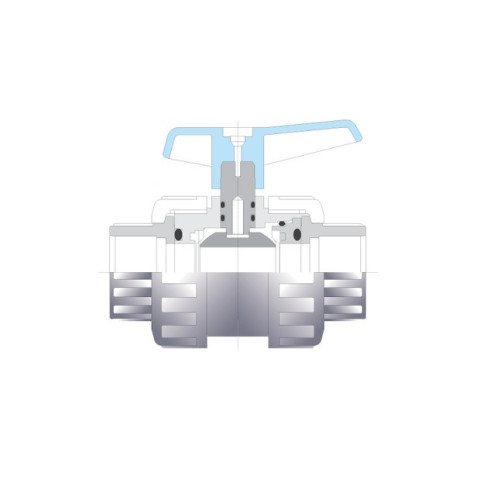 Vanne PVC à boisseau sphérique PN-16