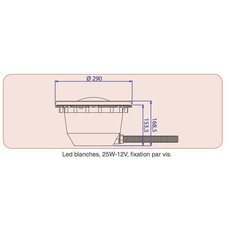 Projecteur LED couleur Aquareva 12V