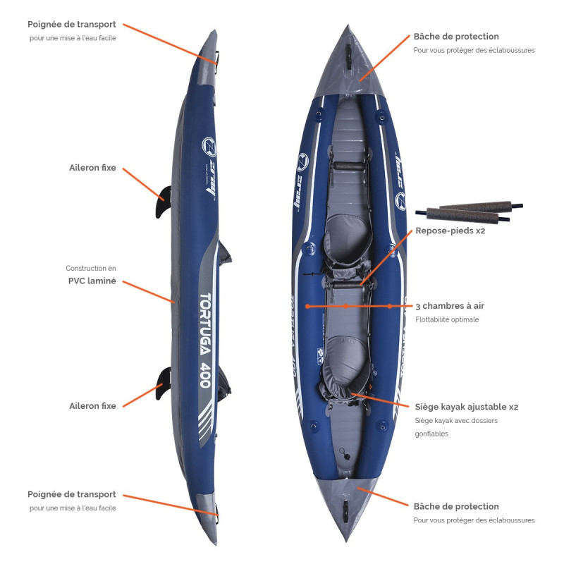 Kayak gonflable Zray Tortuga 400