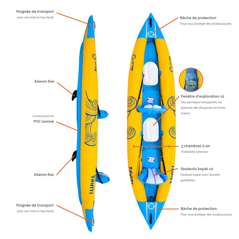 Kayak gonflable Zray Tahiti 395