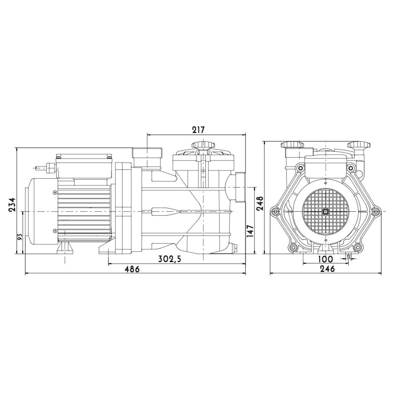 Pompe Filtration VIPool MNB + (remplace pompe Hydroswim HPS / HPV)