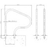 Sortie de bain 800 x 800 à visser ou à sceller, jeu de 2, inox AISI 304