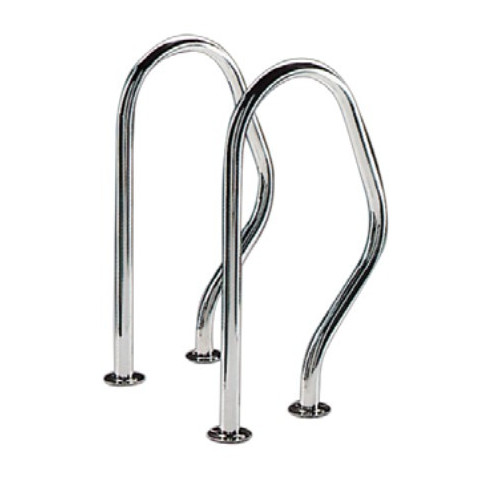 Sortie de bain main 800 x 800, jeu de 2 mains courantes inox