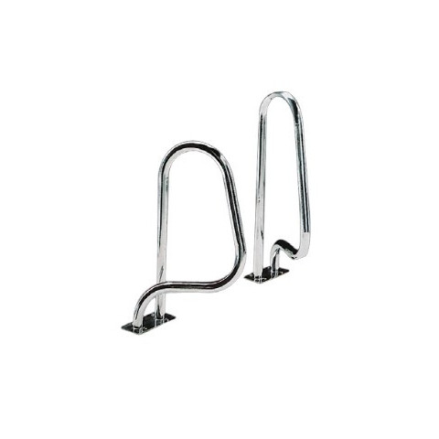 Sortie de bain modèle croisé, jeu de 2 mains courantes inox