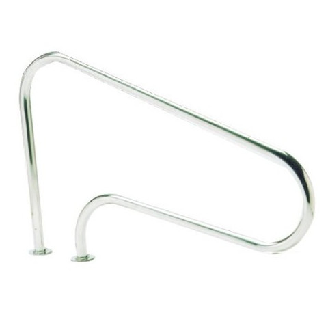 Sortie de bain inox, main courante, avec deux ancrages extérieurs