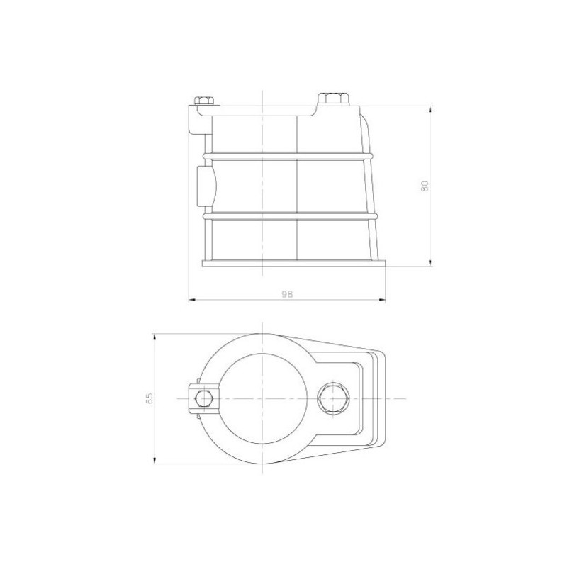 Ancrage pour tube diamètre 43mm, la paire
