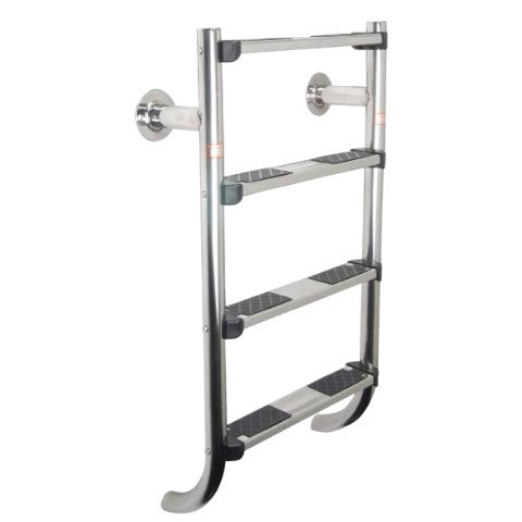 Échelle avec marche de sécurité Astral en inox AISI 316 poli