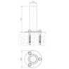 Supports d’échelle sur platine, acier inox AISI-316