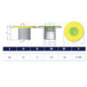 Bouche de refoulement ASTRAL Multiflow Prestige pour piscine maçonnerie Liner, couleur au choix
