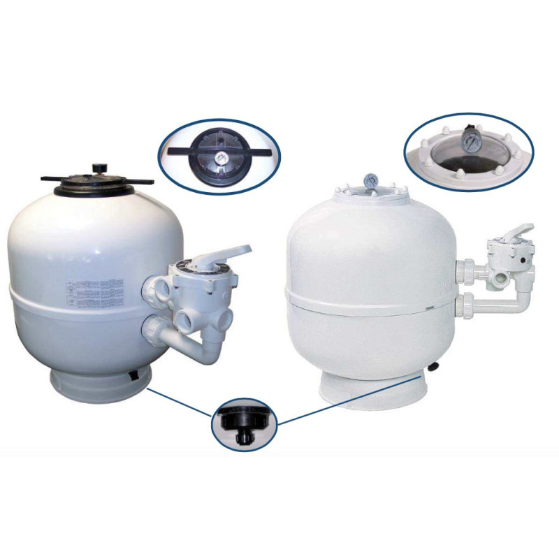 Fltre à sable laminé Jupiter, couvercle fileté