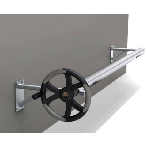 Enrouleur mural pour bâche piscine, inox