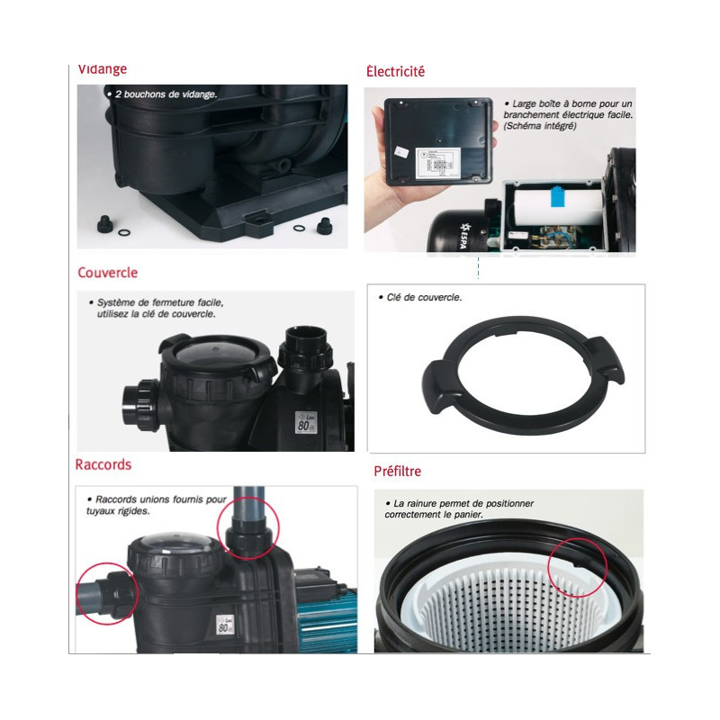 Pompe Filtration Espa Tifon 1 compatible au sel