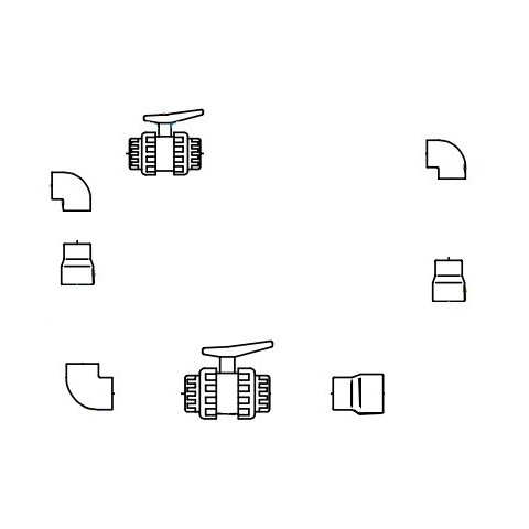 Kit plomberie spécifique pour Kit nage-courant Marlin