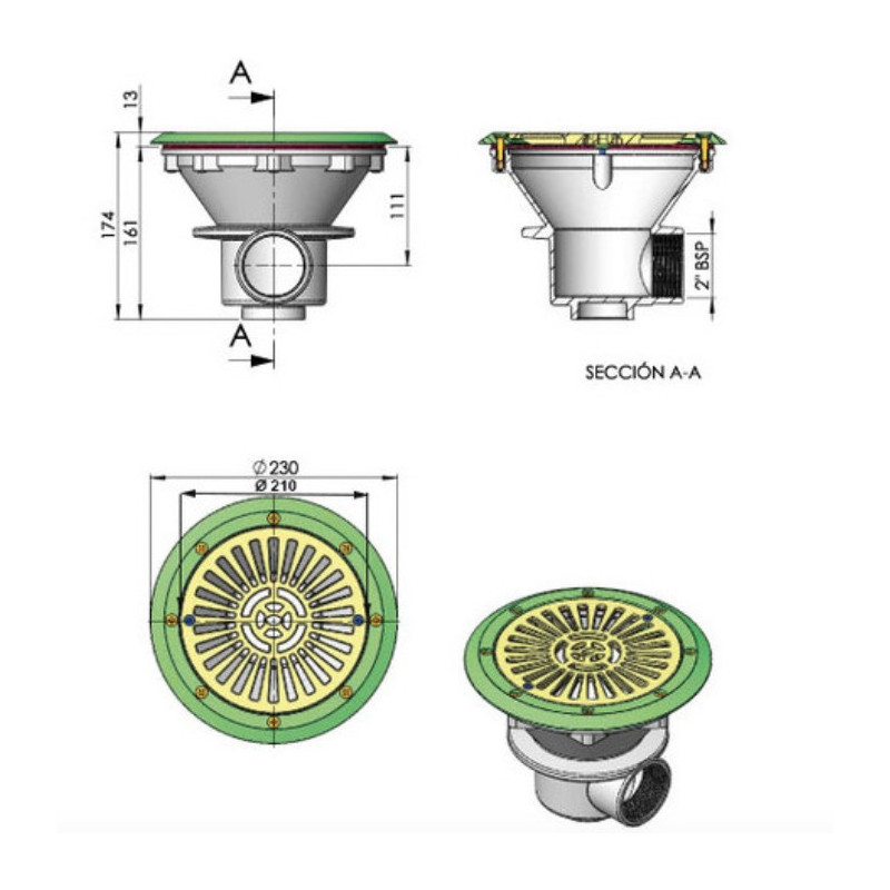 Bouche d’aspiration latérale Astral
