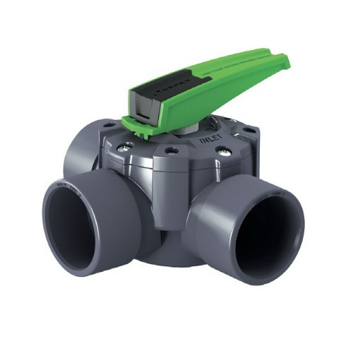Vanne PVC 3 voies manuelle Ø 63-75 mm