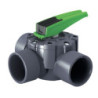 Vanne PVC 3 voies manuelle Ø 63-75 mm