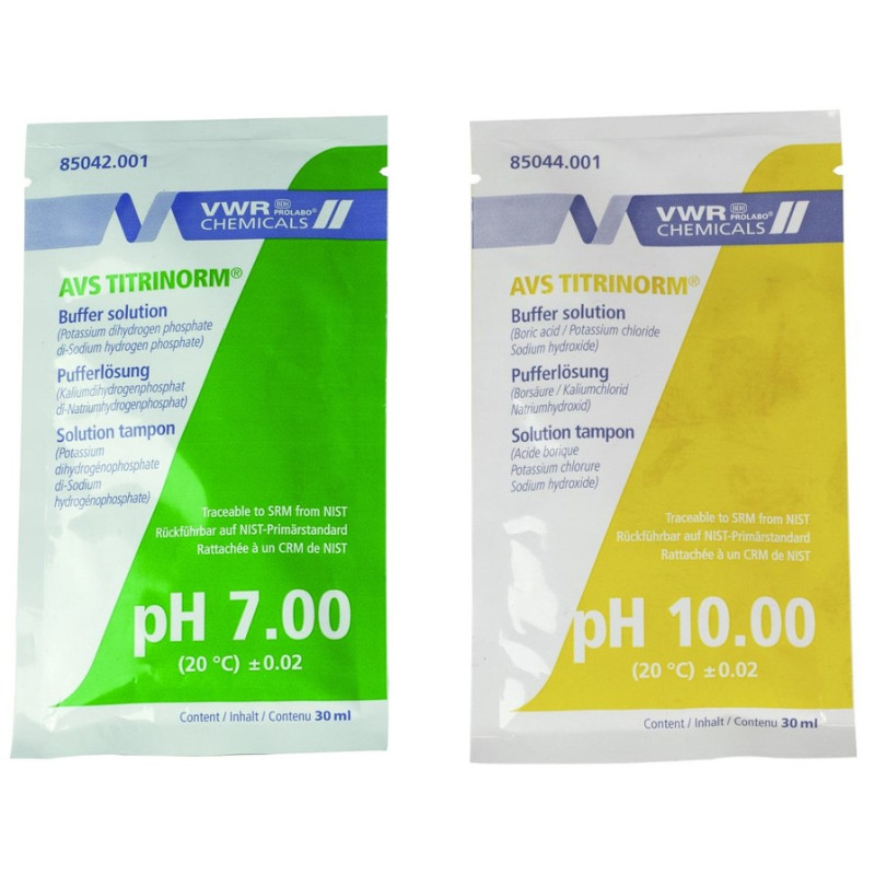 Kit pour solution d'étalonnage ph7 + ph10 - 2 sachets de 20ml