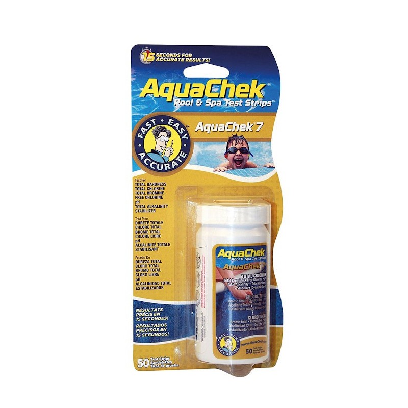 Bandelettes d'analyse AquaChek 7 - piscine et spa