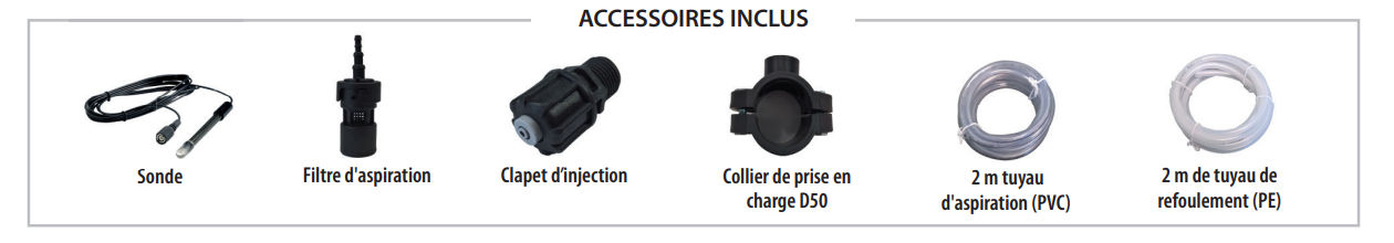 accessoires inclus