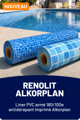 RENOLIT ALKORPLAN — Liner PVC armé 180/100e antidérapant Imprimé Alkorplan